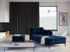Micadoni Recamiere Mamaia 1-Sitzer Rechts Samt Bluvel Königsblau schwarze Beine Bild 4