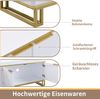 TV-Schrank mit geometrischen Fronten & Kabeldurchführung, 160x37,5x48 cm, Weiß Bild 5