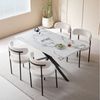 GrandCA HOME Esstisch Küchen-Esstisch im nordischen Stil — Holzmaserung-Optik (1-St), MDF-Material, 140 x 80 cm Bild 4