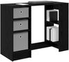 vidaXL Schreibtisch mit Regal Schwarz Eichen-Optik 100 x 40 x 75 cm 8000453 Bild 3