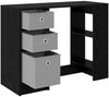 vidaXL Schreibtisch mit Regal Schwarz Eichen-Optik 100 x 40 x 75 cm 8000453 Bild 5