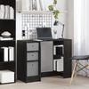 vidaXL Schreibtisch mit Regal Schwarz Eichen-Optik 100 x 40 x 75 cm 8000453 Bild 1