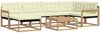 vidaXL Outdoor-Sofagarnitur 7 pcs Weiß und Creme 79 x 79 x 37 cm 3388868 Bild 2