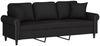 vidaXL 3-Sitzer-Sofa mit Zierkissen Schwarz 180 cm Samt 3200960 Bild 3