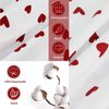 KEAYOO Bettwäsche Rot Herzen, 2 teilig, 100% Baumwolle Weiß Bettwäsche Bild 4