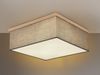 Deckenleuchte Schlafzimmer Stoff Grau Deckenlampe Wohnzimmer Textil Eckig 15578D Bild 3