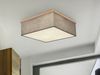 Deckenleuchte Schlafzimmer Stoff Grau Deckenlampe Wohnzimmer Textil Eckig 15578D Bild 5