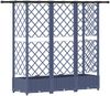 vidaXL Hochbeet mit Rankgitter und Dach Grau 164 x 40 x 121 cm PP 42032570 Bild 5