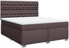 vidaXL Boxspringbett mit Matratze Dunkelbraun 180x200 cm Stoff 3290577 Bild 2