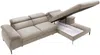 Vente-unique - SEPINA Sofa SamtStoff Beige - B 182 cm x H 75 cm x L 288 cm Bild 5