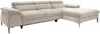 Vente-unique - SEPINA Sofa SamtStoff Beige - B 182 cm x H 75 cm x L 288 cm Bild 2