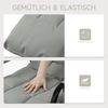 Home Nature Wohnkonzept Schaukelstuhl mit 5-fach verstellbarer Rückenlehne, Ergonomischer Relaxsessel, Lesesessel bis 160 kg, 104×56×93,5 cm, Kunstleder Hellgrau Bild 4