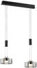 Fischer & Honsel 61095 LED Pendelleuchte Lavin 2-flammig sandschwarz Rauchglas Bild 2