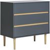 House Nordic Kommode, lackiertes Holz, 3 Schubladen, dunkelgrau, 80x40x80 cm Bild 2