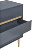 House Nordic Kommode, lackiertes Holz, 3 Schubladen, dunkelgrau, 80x40x80 cm Bild 4