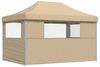 vidaXL Pop-Up Partyzelt, faltbar, Stahl / PE, Beige, mit 3 Seitenteilen, 315 x 410 x 279 cm Bild 5