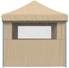 vidaXL Pop-Up Partyzelt, faltbar, Stahl / PE, Beige, mit 3 Seitenteilen, 315 x 410 x 279 cm Bild 4
