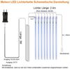 Rosnek LED-Lichterkette 30CM / 50CM LED Eiszapfen Lichterkette,Weihnachtsbeleuchtung Deko, 4 Farben, Warmweiß, Weiß, Mehrfarbig, Blau, 8 Röhren Bild 4