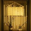 Rosnek LED-Lichterkette 30CM / 50CM LED Eiszapfen Lichterkette,Weihnachtsbeleuchtung Deko, 4 Farben, Warmweiß, Weiß, Mehrfarbig, Blau, 8 Röhren Bild 3