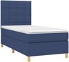 vidaXL Boxspringbett mit Matratze Blau 90x200 cm Stoff 3142311 Bild 3
