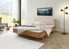 Bett Eiche 180x200x85 natur geölt, Kopfteil beige FICHTELBERG #127 Bild 3
