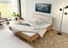 Bett Eiche 180x200x85 natur geölt, Kopfteil beige FICHTELBERG #127 Bild 2