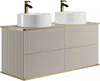 Vente-unique - KELIZA Waschbeckenmöbel Holz, Platte Beige - B 47 cm x H 54 cm x L 120 cm Bild 4