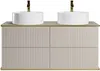 Vente-unique - KELIZA Waschbeckenmöbel Holz, Platte Beige - B 47 cm x H 54 cm x L 120 cm Bild 3