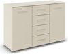 rauch Aditio Box, Kommode, 2-türig, 4 Schubladen, mit Softclose-Funktion, Farbe Beige, BxHxT 120x81x42cm Bild 3