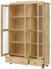 Vitrine Kiefer massiv Natur lackiert 3 Türen 2 Schubladen Bild 3