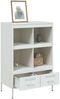vidaXL Highboard Weiß 68x39x101,5 cm Stahl 843107 Bild 5