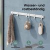 Mai & Mai Wandgarderobe Kleiderhaken Garderobenleiste aus Aluminium mit 4/6/8 Haken Stalo-12, Flexibel entlang der Schiene verschieben, individuell positionieren. Bild 4