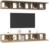 vidaXL TV-Schrankset Wandmontiert 6 pcs Artisan-Eiche Holzwerkstoff 3393476 Bild 3