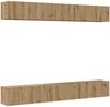 vidaXL TV-Schrankset Wandmontiert 6 pcs Artisan-Eiche Holzwerkstoff 3393476 Bild 2