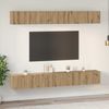 vidaXL TV-Schrankset Wandmontiert 6 pcs Artisan-Eiche Holzwerkstoff 3393476 Bild 4