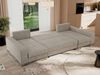 U-förmiges Ecksofa auf goldenen Metallbeinen, mit Schlaffunktion und drei Bettkästen für das Wohnzimmer - DORIAN U - Beige Stoff Bild 5