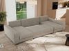 U-förmiges Ecksofa auf goldenen Metallbeinen, mit Schlaffunktion und drei Bettkästen für das Wohnzimmer - DORIAN U - Beige Stoff Bild 4