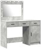 vidaXL Schminktisch mit Spiegelbeleuchtung 2 pcs Grau Holzwerkstoff 3334230 Bild 2