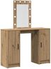 vidaXL Schminktisch mit Speicher Braun 102 x 33 x 135 cm Holzwerkstoff 865189 Bild 2
