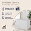 CASARIA® Faltbare Sitztruhe mit Stauraum Kunstleder Weiß L Bild 3