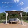 Blumfeldt Mondo - Pergola Partyzelt Gartenzelt Gazebo, Größe: 2,95 x 2,6 x 2,95 m (BxHxT), 4 Seitenteile, EasyMount Concept, Witterungsschutz: UV / Wind / Regen, dunkelgrau Bild 3