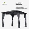 Blumfeldt Mondo - Pergola Partyzelt Gartenzelt Gazebo, Größe: 2,95 x 2,6 x 2,95 m (BxHxT), 4 Seitenteile, EasyMount Concept, Witterungsschutz: UV / Wind / Regen, dunkelgrau Bild 4