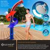 KESSER® Solar Gartendusche Solardusche Bogen mit Schutzhaube | warmes Wasser max. 60°C Pooldusche Camping | Regenduschkopf & Wasserhahn | Gartenschlauch-Anschluss Schwarz - 35 Liter Bild 4