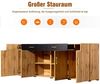 Merax Sideboard, Holz,Kommode in Eiche,Highboard,Anrichte,Breite: 208cm Bild 4