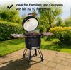 Aviro Kamado BBQ Egg XL – 21,6 Zoll – inklusive Schutzhülle – für bis zu 10 Personen – Holzkohlegrill – Ø 46 cm – schwarz Bild 2