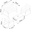 VCM Gartenmöbel-Set Sitzkissen 920575 Grau H. 76 x B. 222 x T. 119 cm Bild 4