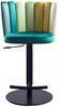 KAWOLA Barhocker JADA Drehstuhl höhenverstellbar Velvet grün 85 x 53 x 55 cm Bild 3