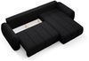Ecksofa Schlafsofa Sofa CARIA in Stoff Quelle Schwarz Ottomane Rechts Bild 5