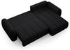 Ecksofa Schlafsofa Sofa CARIA in Stoff Quelle Schwarz Ottomane Rechts Bild 4