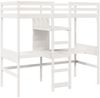 vidaXL Hochbett ohne Matratze Weiß 75x190 cm Massivholz Kiefer 3308551 Bild 3